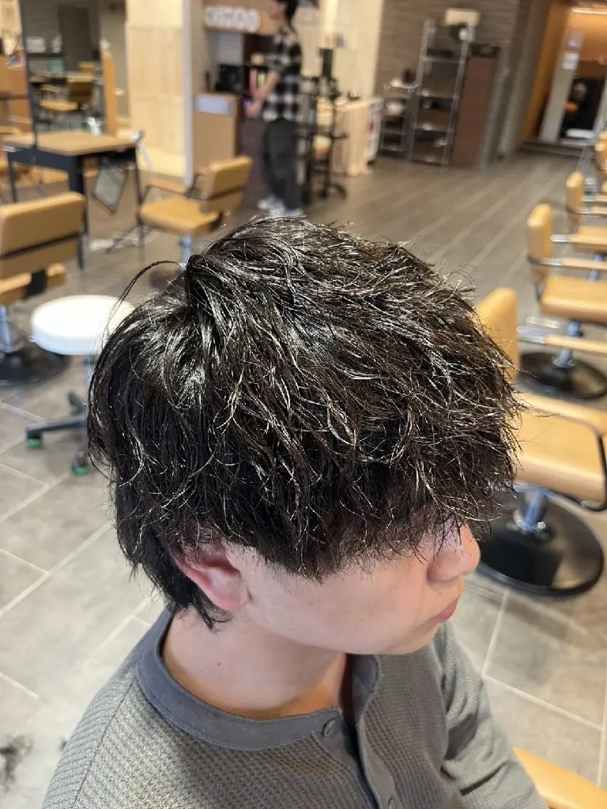 パーマ メンズ 羽田野 紗可のヘアスタイル