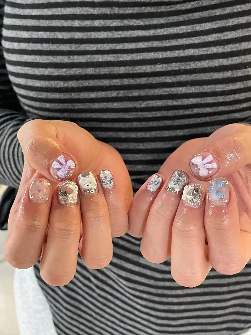 ショート ハンドネイル LBnail.sae /おえかきネイルのネイルデザイン