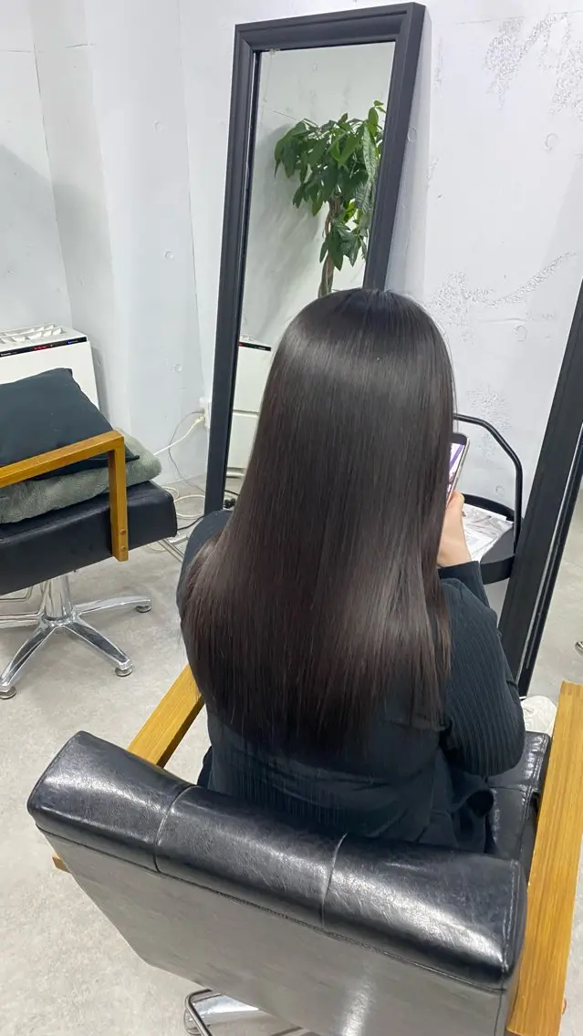 ロング 縮毛矯正 トリートメント 太田 すず香のヘアスタイル