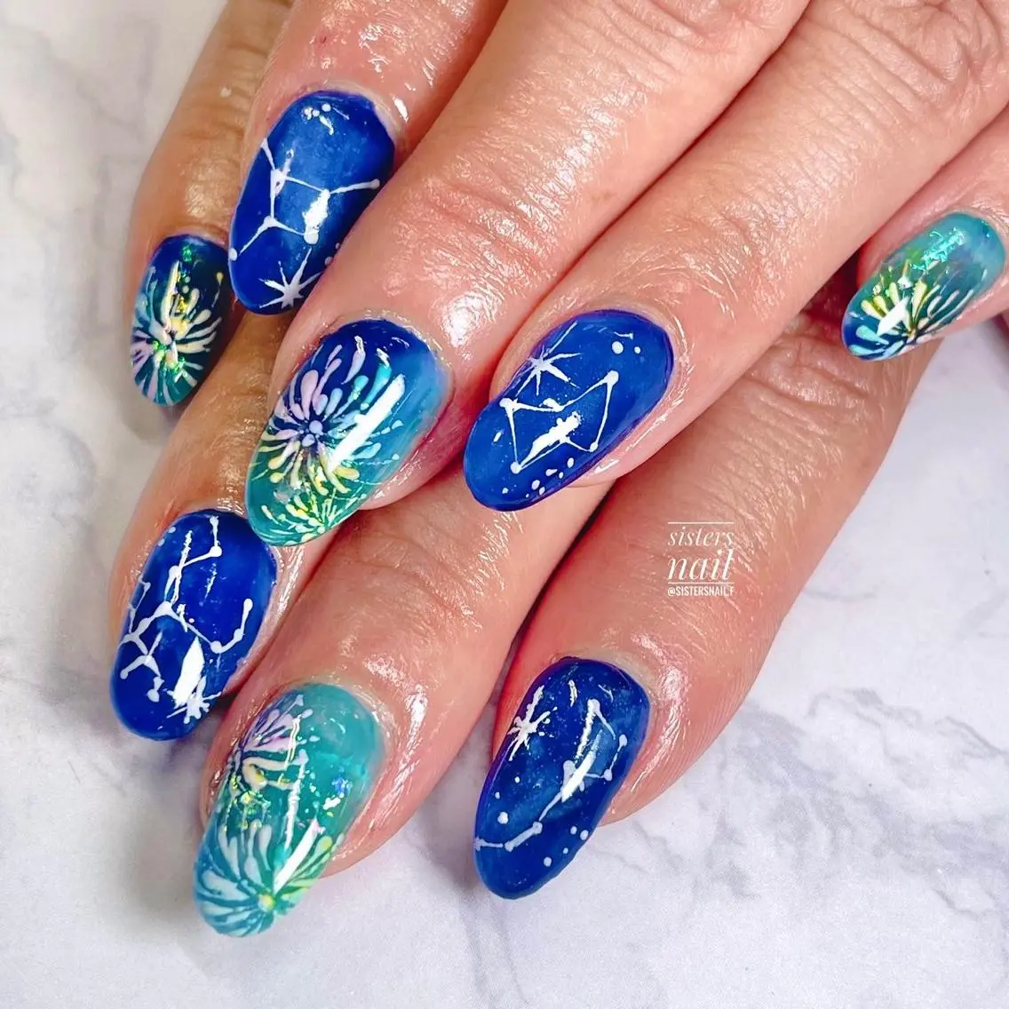 ネイル アートネイル 夏ネイル sisters nail.fのネイルデザイン