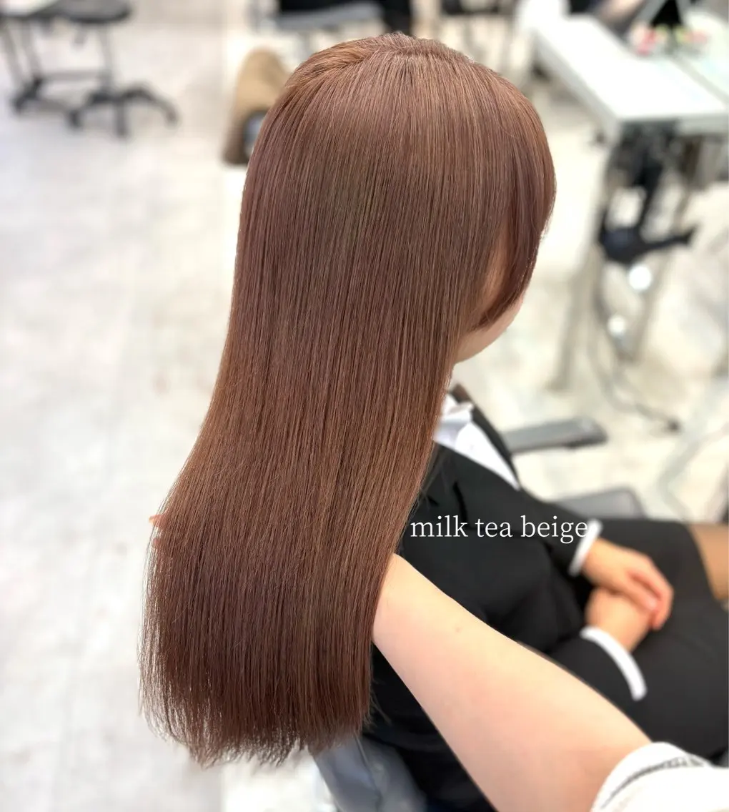 ロング カラー カット ヘアカラー トリートメント MEI🎀つやカラー 🎀レイヤー🎀渋谷のヘアスタイル