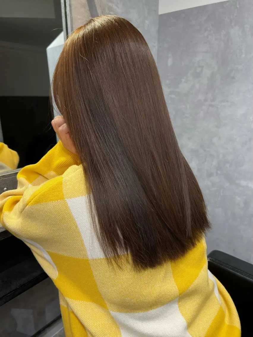 セミロング カラー 透明感カラー ヘアカラー トリートメント 透明感/レイヤー 🇰🇷tomonaのヘアスタイル