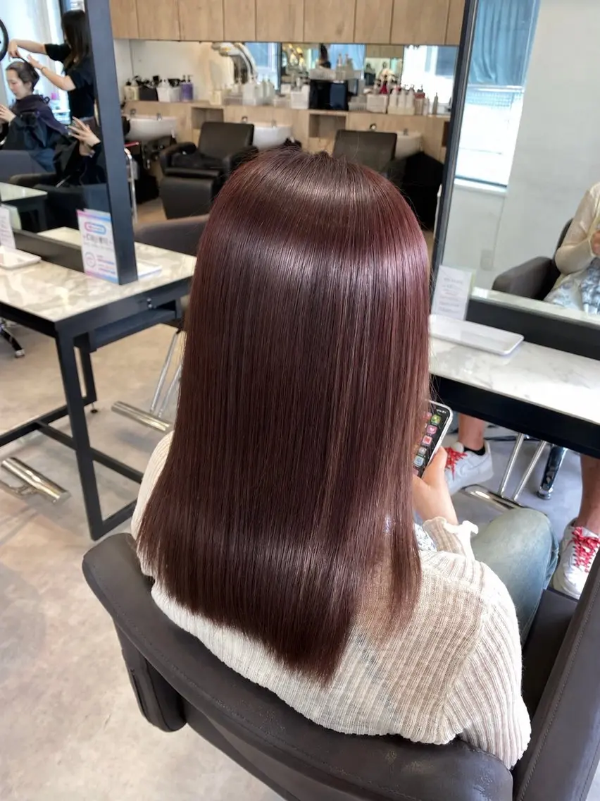 セミロング ヘアカラー トリートメント 【elyts】 MISAKIのヘアスタイル
