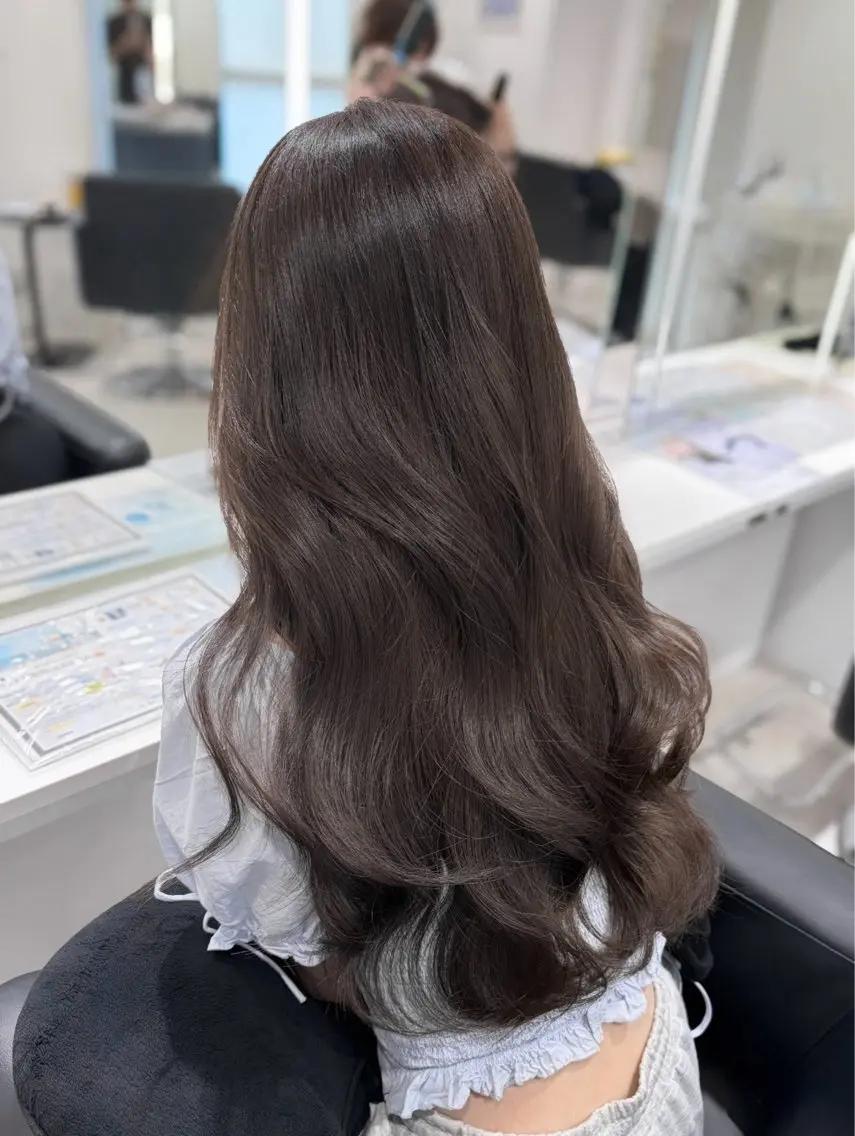 ロング カラー カット ヘアカラー トリートメント ヘアセット グレージュ/ベージュ /経堂/sana🌱のヘアスタイル