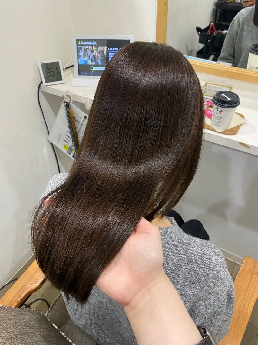 カラー ブリーチ カット ヘアカラー トリートメント 髪質改善サロン 梅田/ヨナミネのヘアスタイル