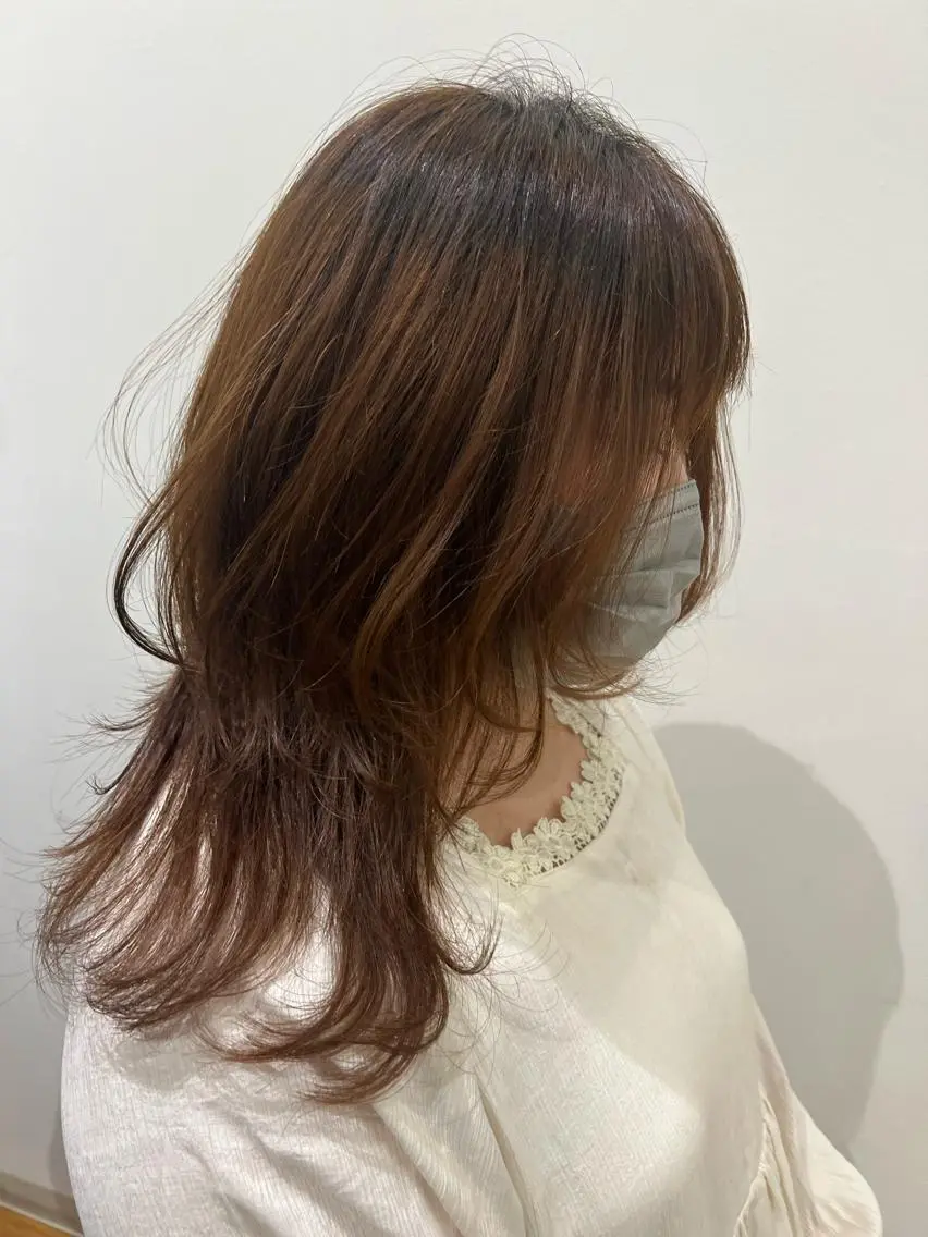 レイヤーカット、ウルフカット 、顔周りレイヤー🤍の写真