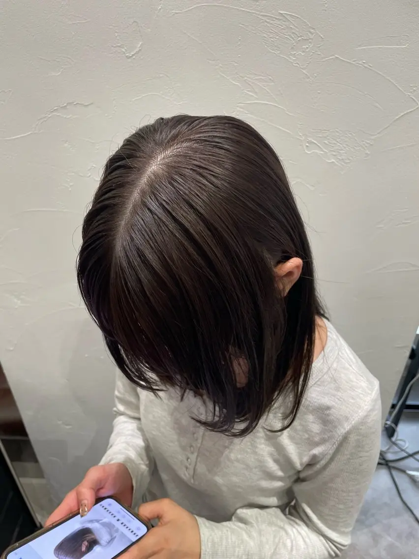 カラー ヘアカラー 自然と惹かれる🪷 艶カラー/茉優♩のヘアスタイル