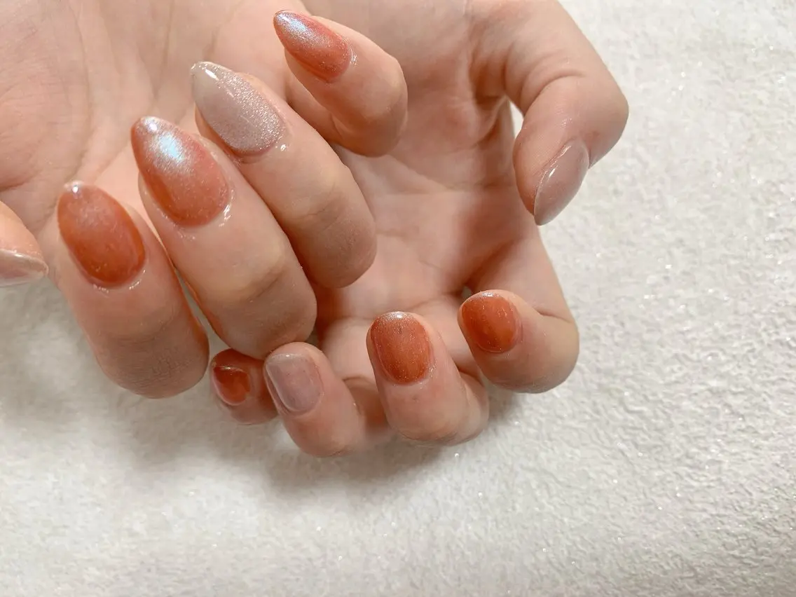 ネイル ジェルネイル 韓国ネイル マグネットネイル メンズネイル ワンカラーネイル kiki nail たまプラーザのネイルデザイン