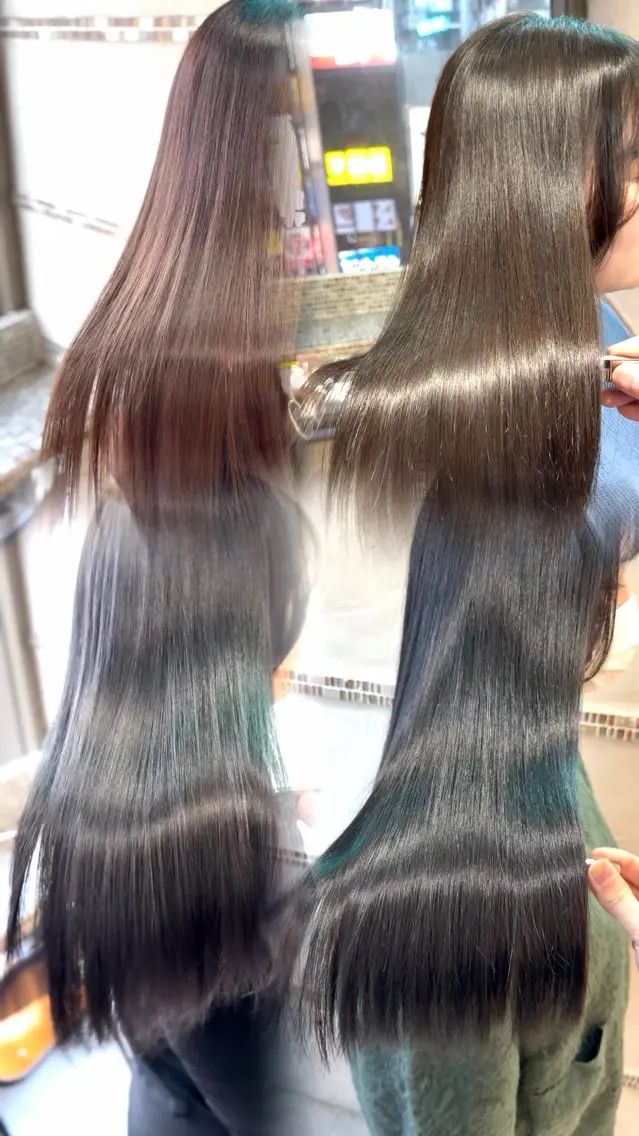 ✨人気オイルカラー✨iNOAカラー&デザインカット&ケラチントリートメントの写真