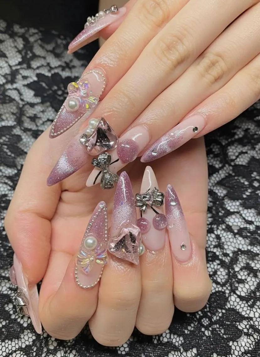 【オフ無しお客様】ジェルチップ【長さ出し】持ち込みデザインやり放題 11,000円 今だけ価格!!の写真