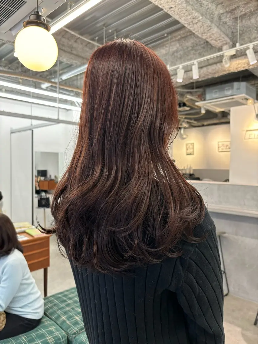 ロング カラー ブリーチ 透明感カラー ブリーチなしカラー 顔周りカット/透明感 カラー/rioのヘアスタイル