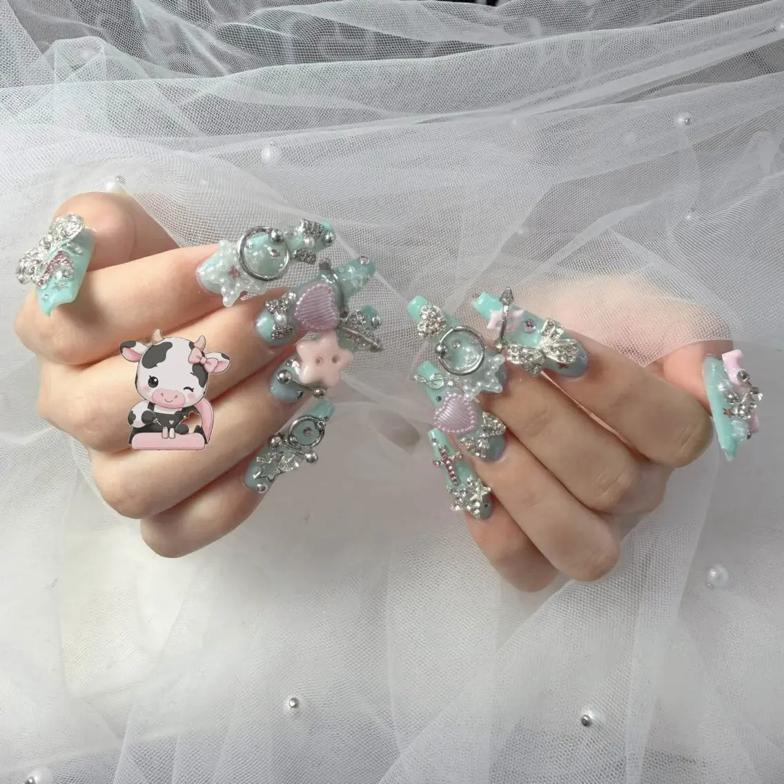ネイル 長さ出し ロングネイル 持ち込み ハンドネイル KOTORA NAILのネイルデザイン