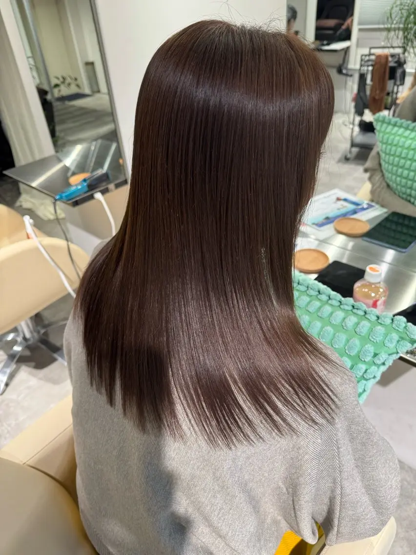 ロング カラー 髪質改善 レイヤーカット カット ヘアカラー トリートメント 夜23時まで予約🉑 reverieあきらのヘアスタイル