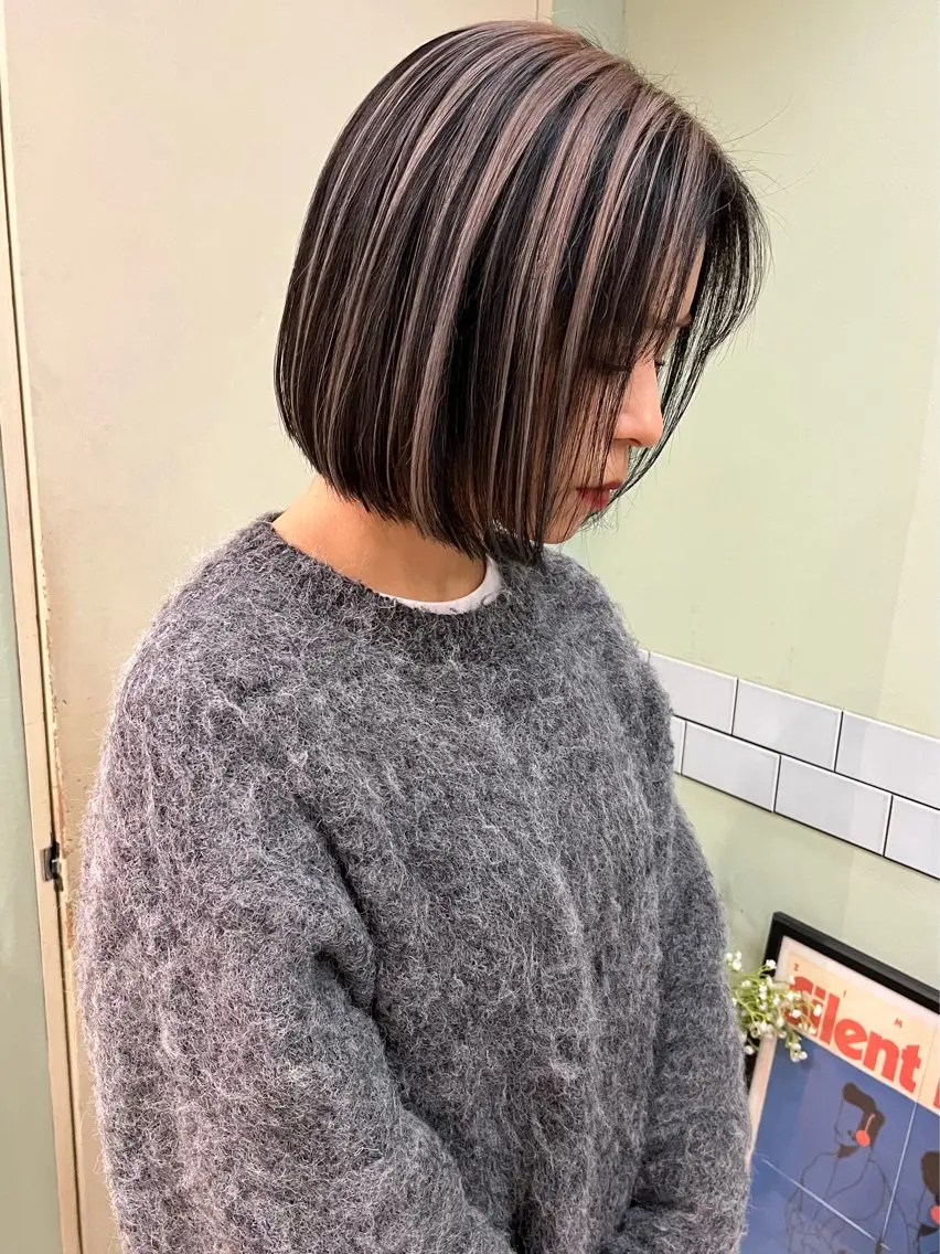 ショート カラー カット ヘアカラー ハイトーン/ショート 村上淳乃🐥のヘアスタイル