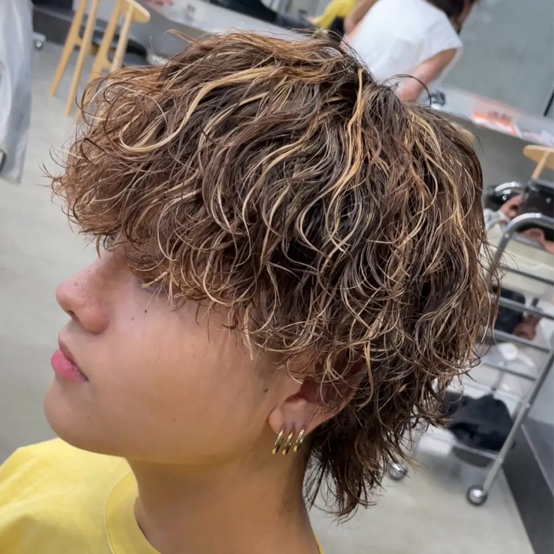 ミディアム カラー ヘアアレンジ メンズ fifth 石川 凪のヘアスタイル