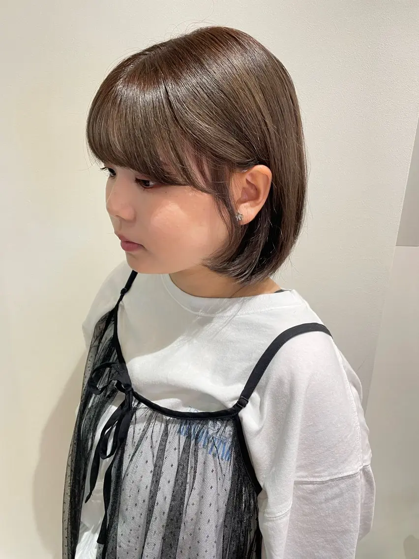ショート カラー ヘアアレンジ ボブ 韓国風ヘア 🌟当日予約OK🌟 西野楓加のヘアスタイル