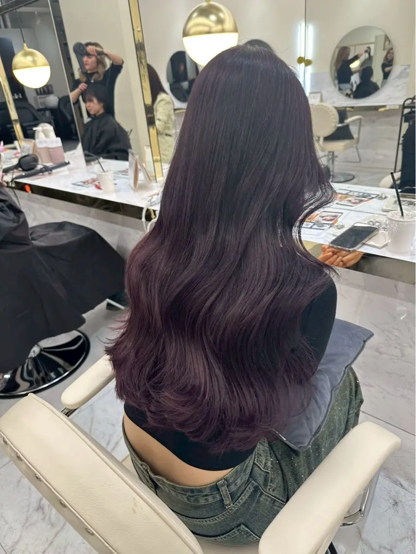 ロング カラー ラベンダーカラー ヘアカラー 髪質改善🫧 カラー特化/Hinaのヘアスタイル