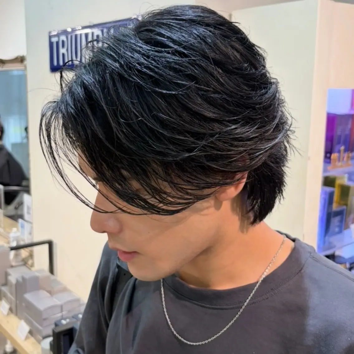 メンズ カット フェザーパーマ🌙 毛流れ yuzukiのヘアスタイル