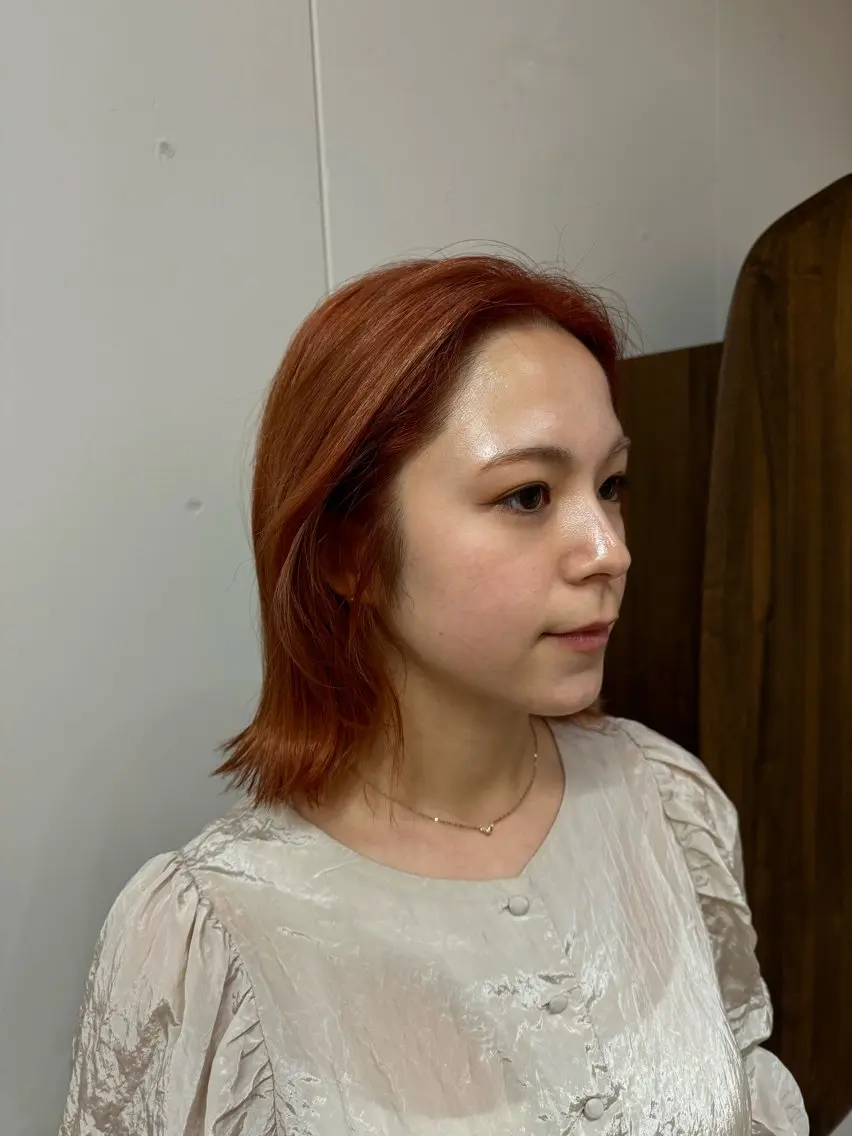 ミディアム カラー ブリーチ ヘアカラー 長谷川 優光のヘアスタイル