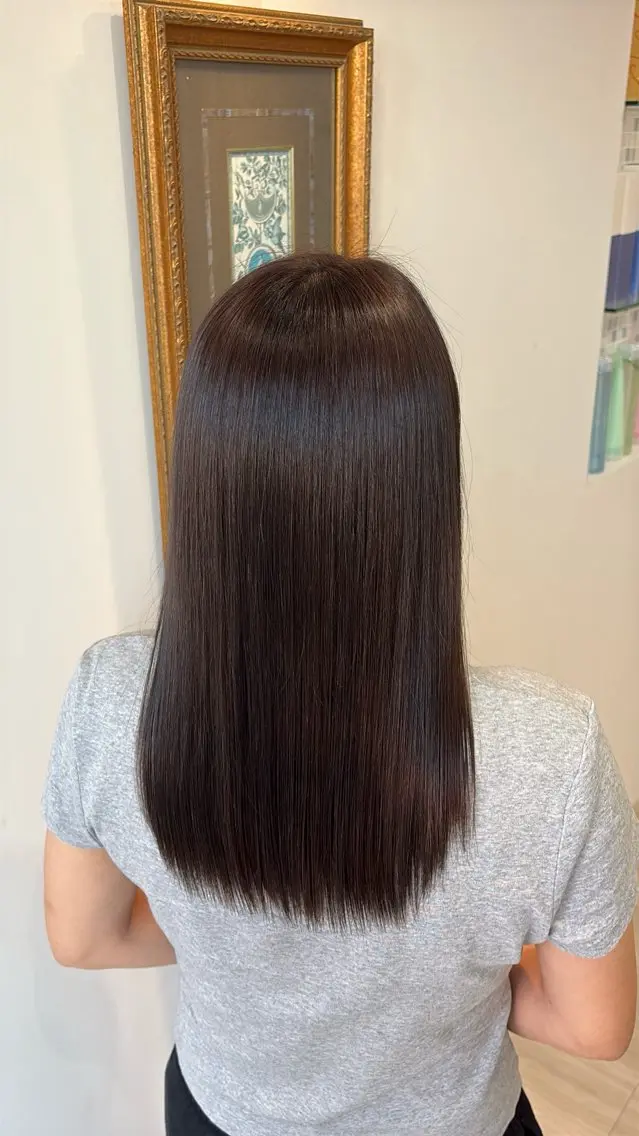 ロング カラー ブリーチ 縮毛矯正 🫧おおにし みか🫧のヘアスタイル