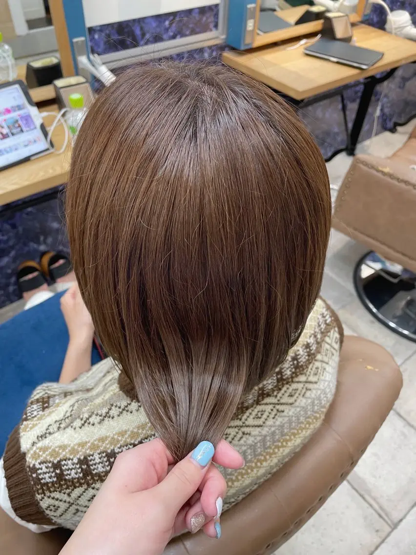 ミディアム カラー ラベンダーカラー トリートメント ヘアカラー トリートメント 🍒透明感カラー/ 艶カラー/さくら🍒のヘアスタイル