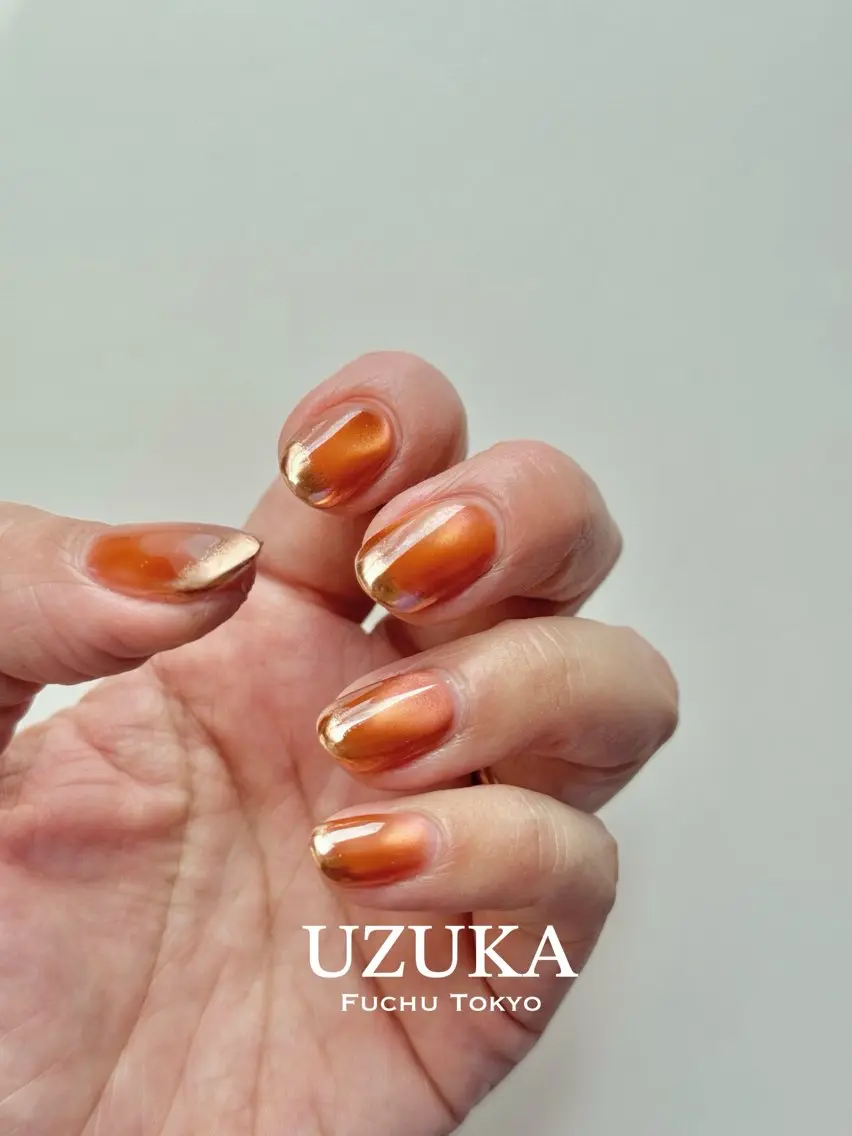 ネイル グラデーション マグネットネイル ミラーネイル 夏ネイル 【 enn 】 Uzuka Yukaのネイルデザイン