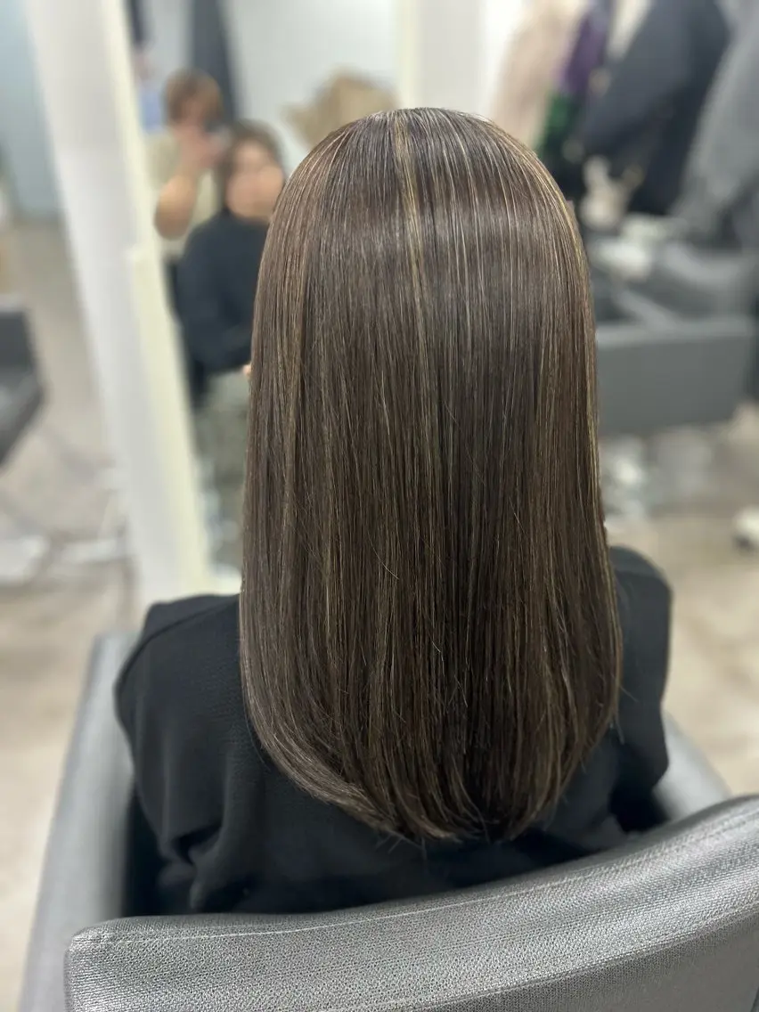 ロング カラー ハイライトカラー ハイライト uka 田中 樹のヘアスタイル