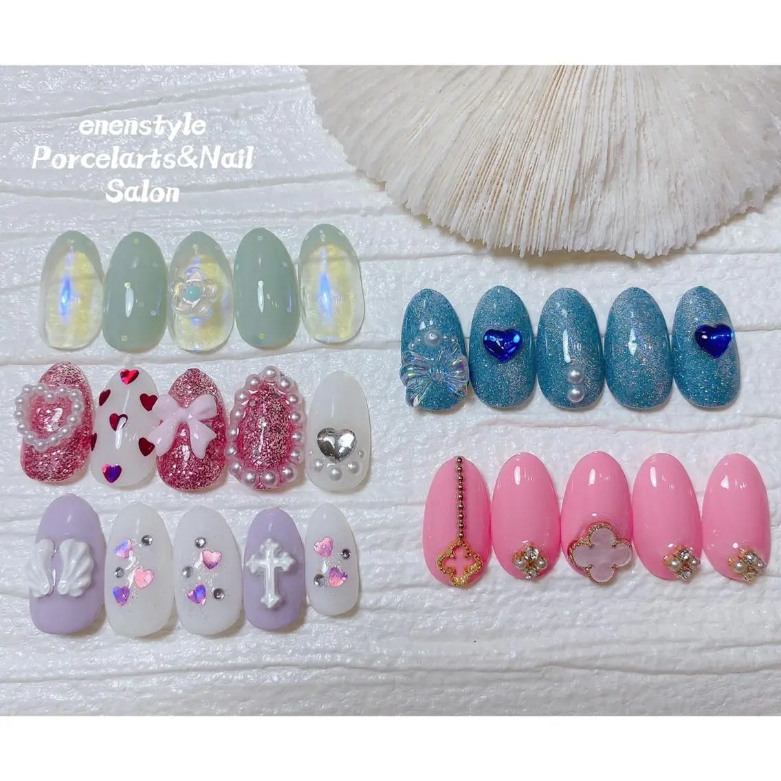 ミディアム ネイル 🐾enen style 🐾のネイルデザイン