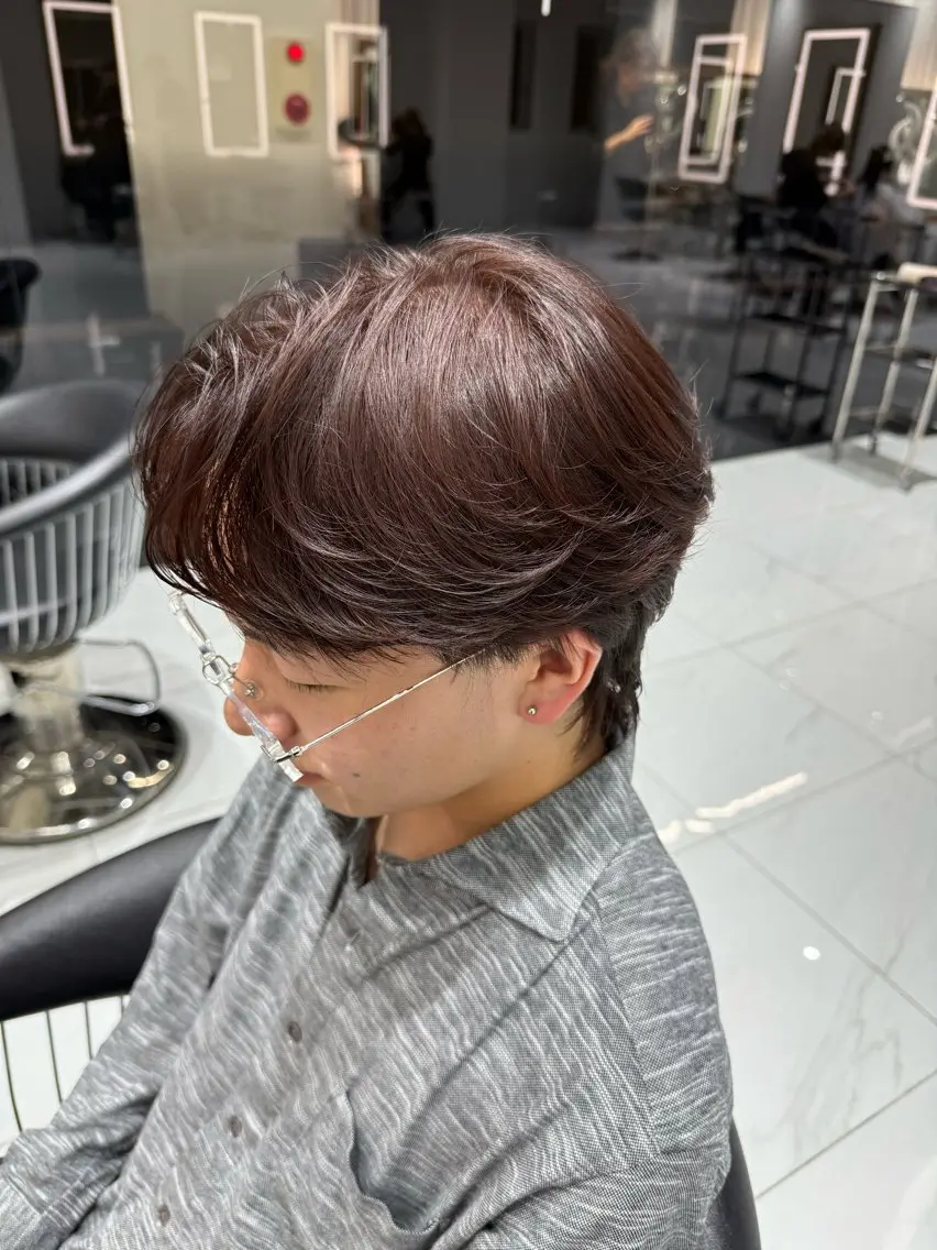 カラー メンズ ブラウンカラー ピンクカラー 渋谷ブリーチカラー/ デザインカラー/優希のヘアスタイル