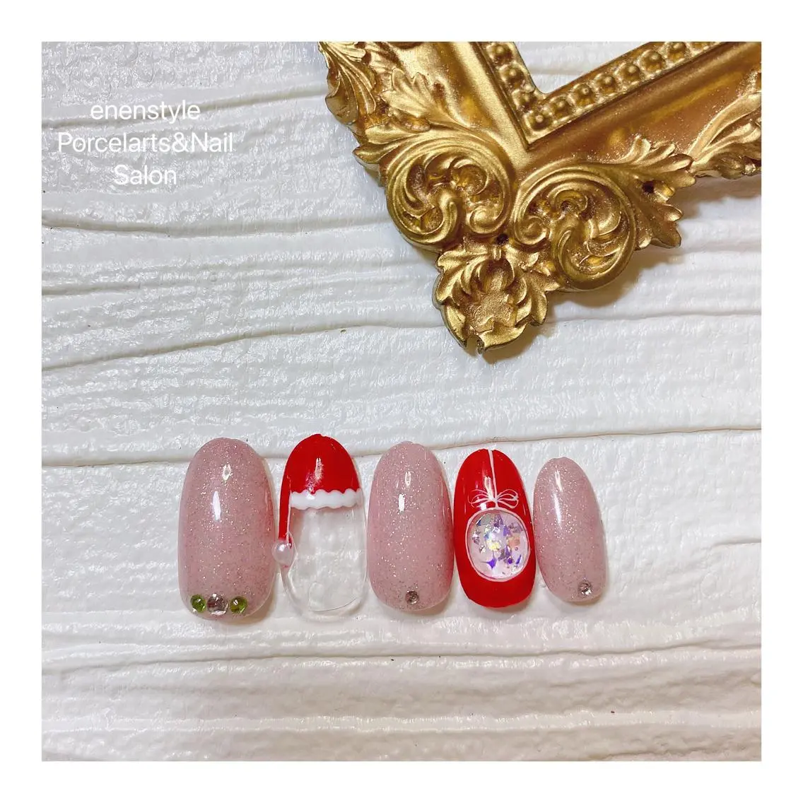 ミディアム ネイル ハンドネイル 🐾enen style 🐾のネイルデザイン