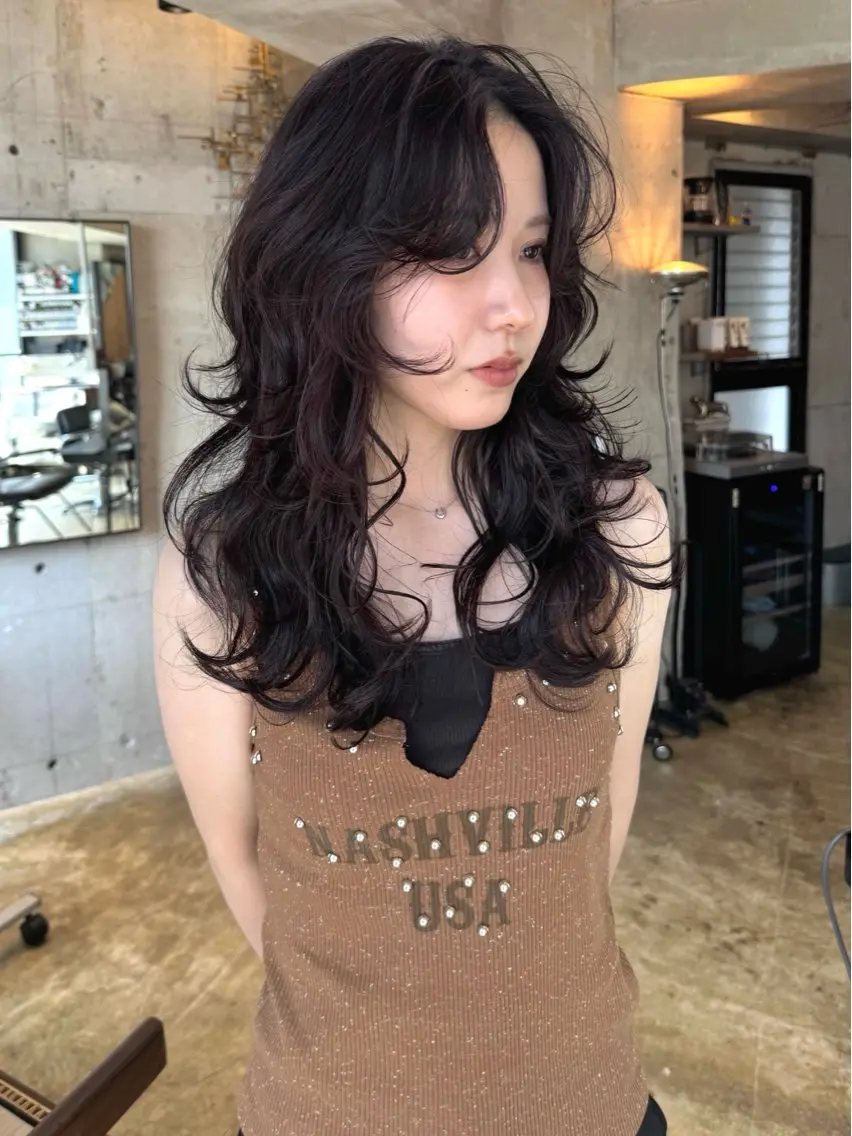 ロング パーマ ボブ レイヤーカット ロング カット パーマ YOKO/パーマ レイヤーカットのヘアスタイル