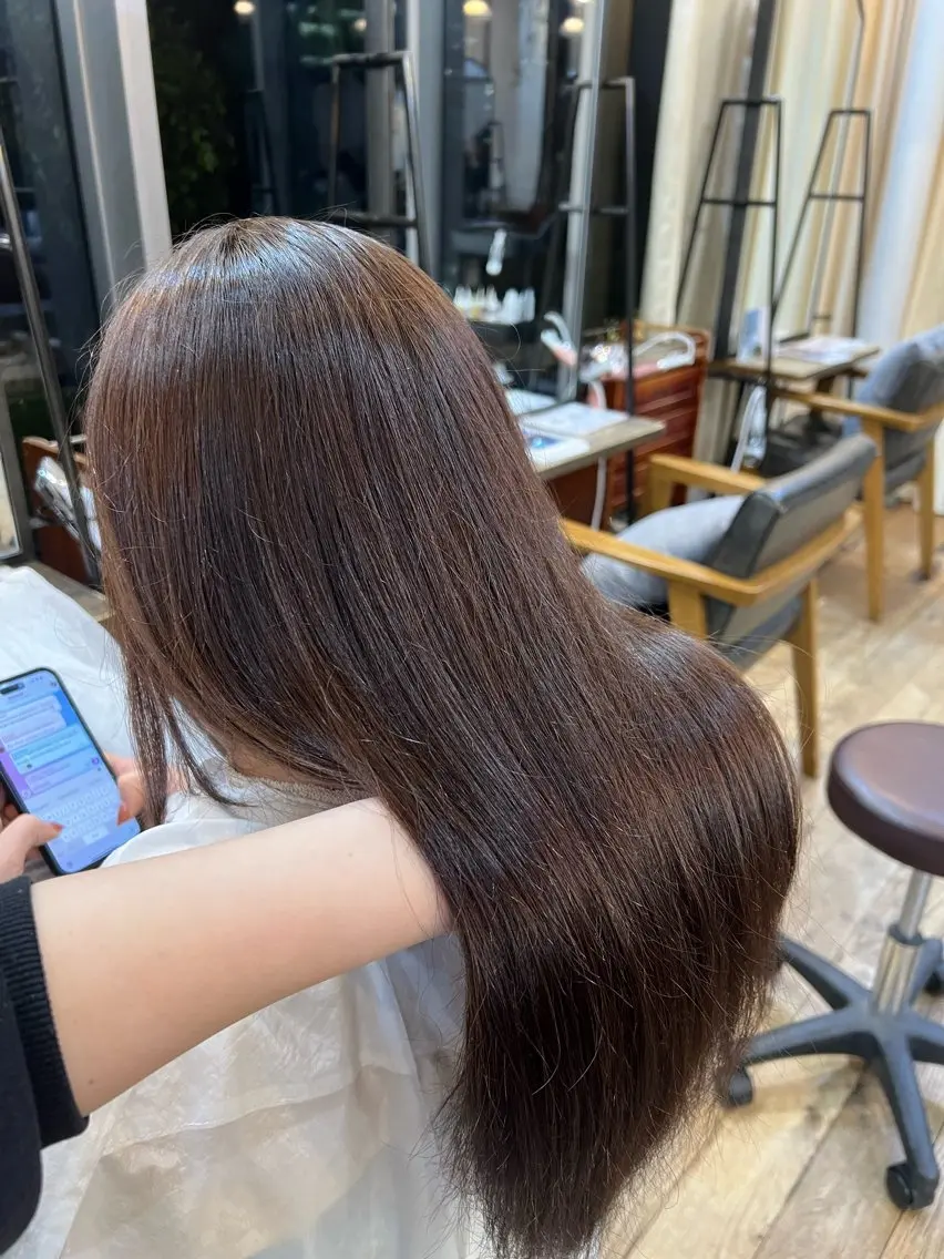 ロング カラー ブラウンカラー チョコレートブラウン ヘアカラー トリートメント るあ/カラー /トリートメント🫧のヘアスタイル