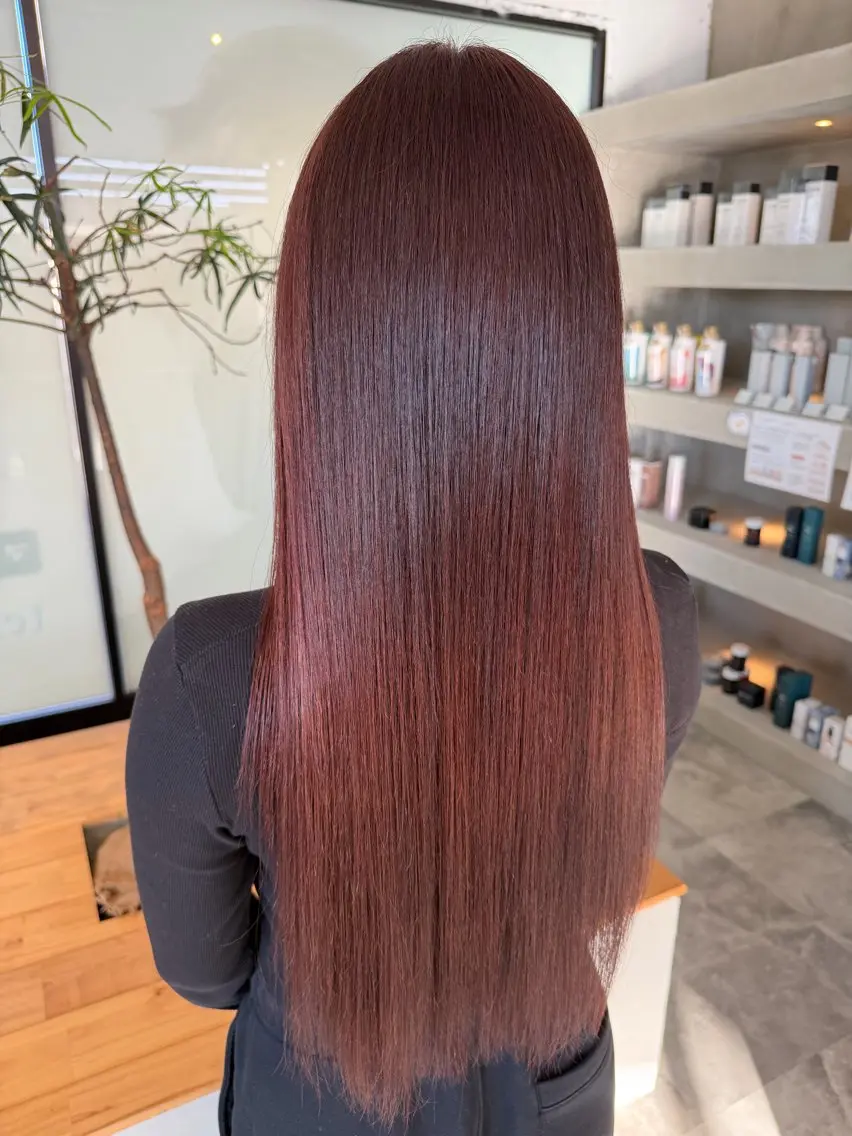 ロング 🍒暖色カラー🔥 栗俣嵐のヘアスタイル