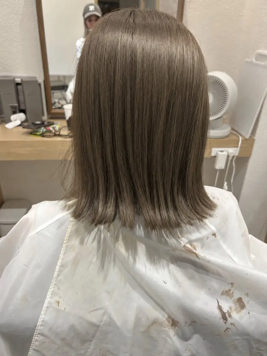 ミディアム カラー ケアカラー 髪質改善 カット ヘアカラー トリートメント ヘッドスパ 久木原 ゆりのヘアスタイル