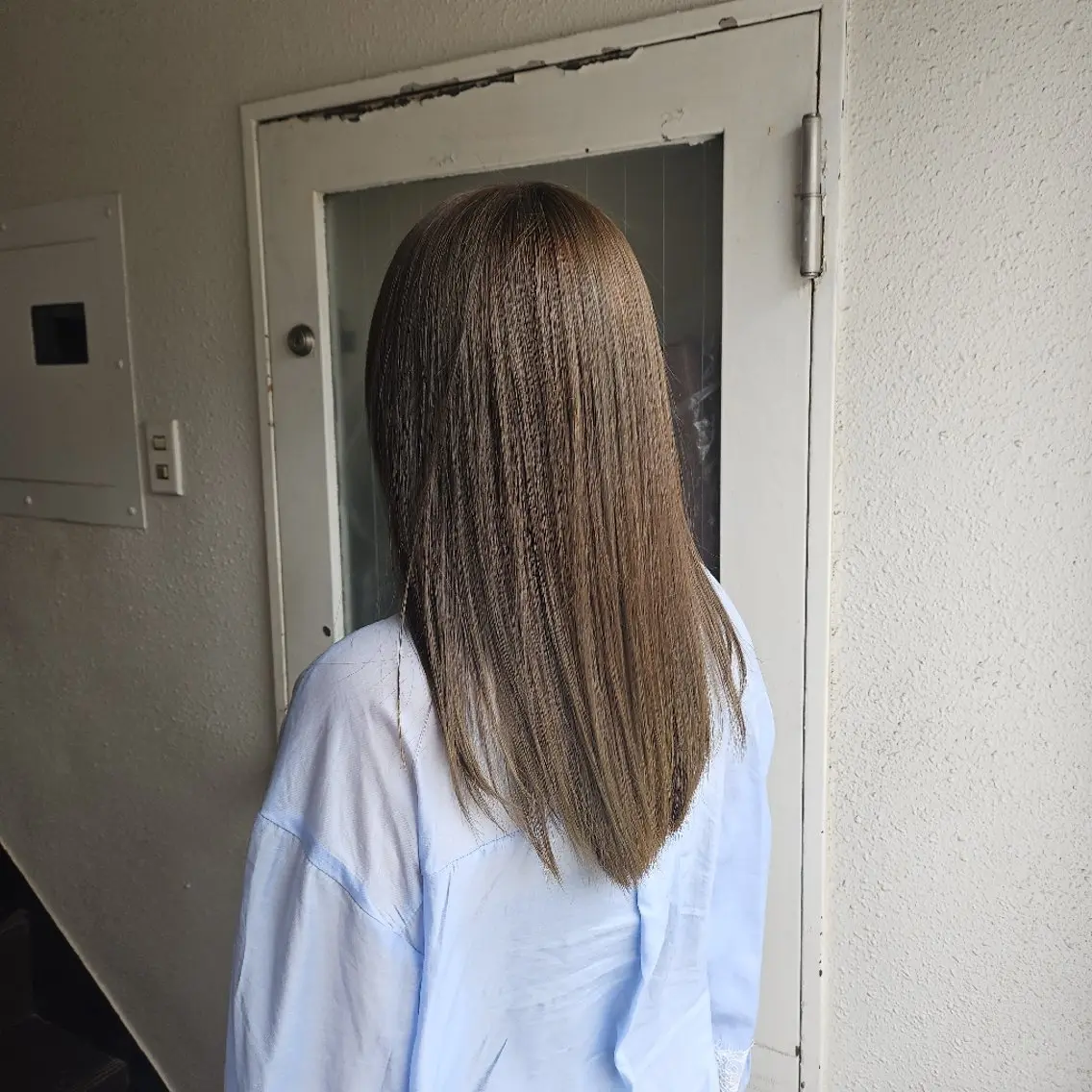 セミロング カラー 透明感カラー オリーブカラー ヘアカラー あべかりん/原宿 /マツパ/ハイトーンのヘアスタイル
