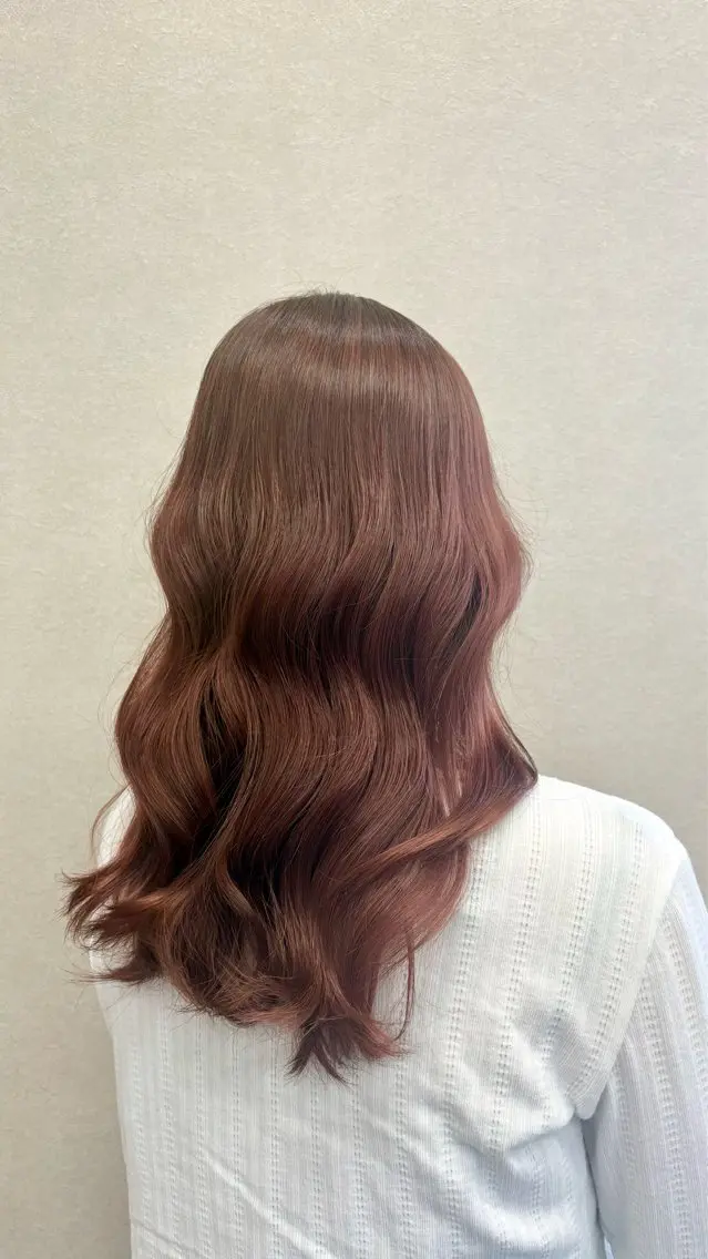 セミロング ヘアカラー ふうか🩰 /暖色カラー💖のヘアスタイル