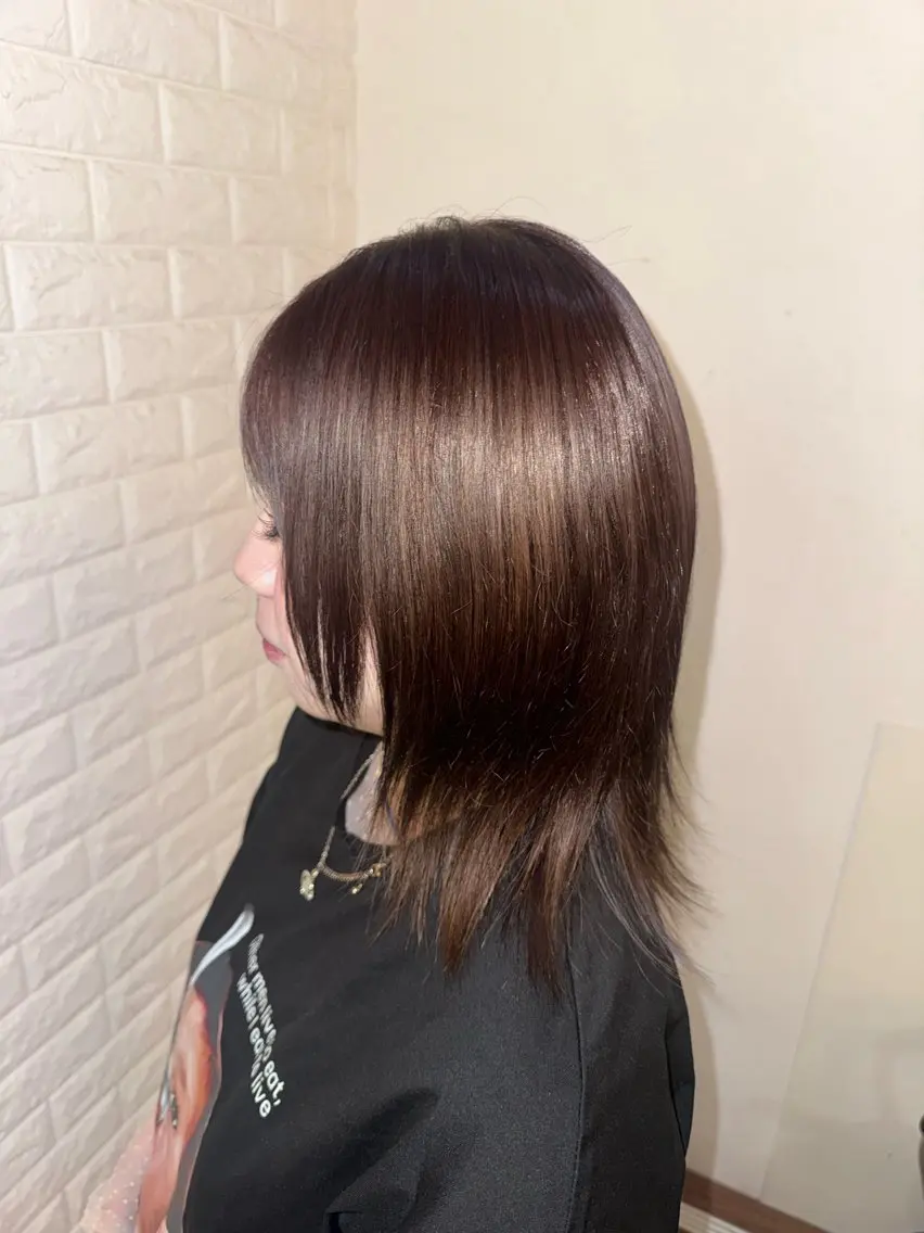 ミディアム 森 千明のヘアスタイル