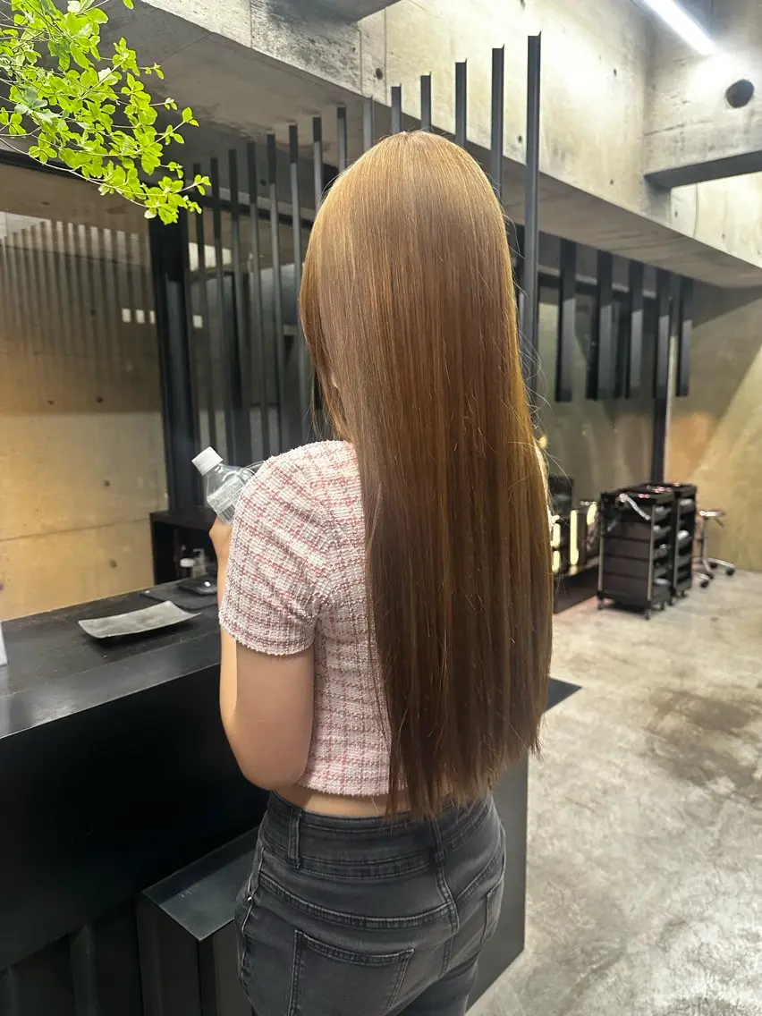 ロング カラー 西 美羽のヘアスタイル