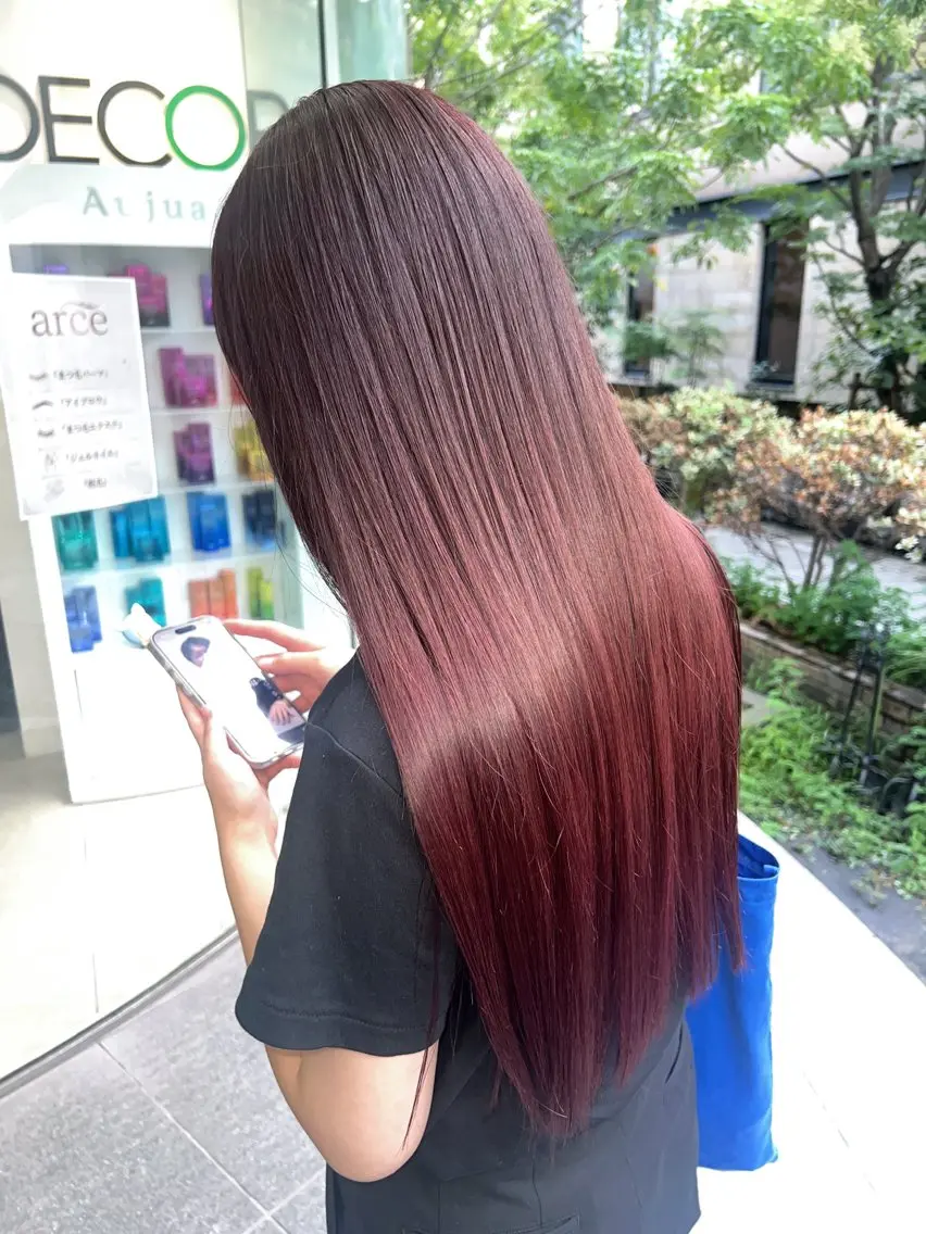 ロング カラー トリートメント ヘアカラー Ⓜ️irai ✮のヘアスタイル