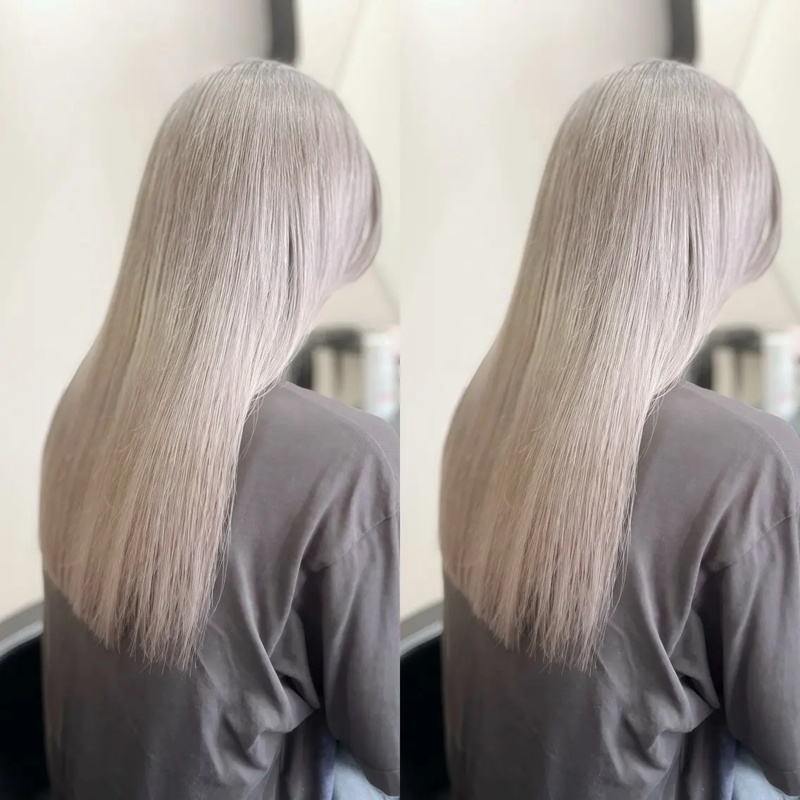 セミロング ヘアカラー トリートメント Y Uのヘアスタイル