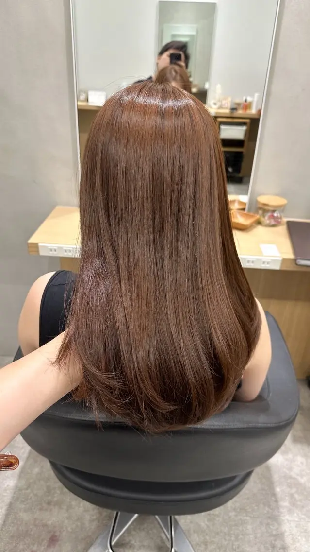 ロング カラー 髪質改善 カット ヘアカラー 巻ける髪質改善🫧ハ イライト/永田汰伊智のヘアスタイル
