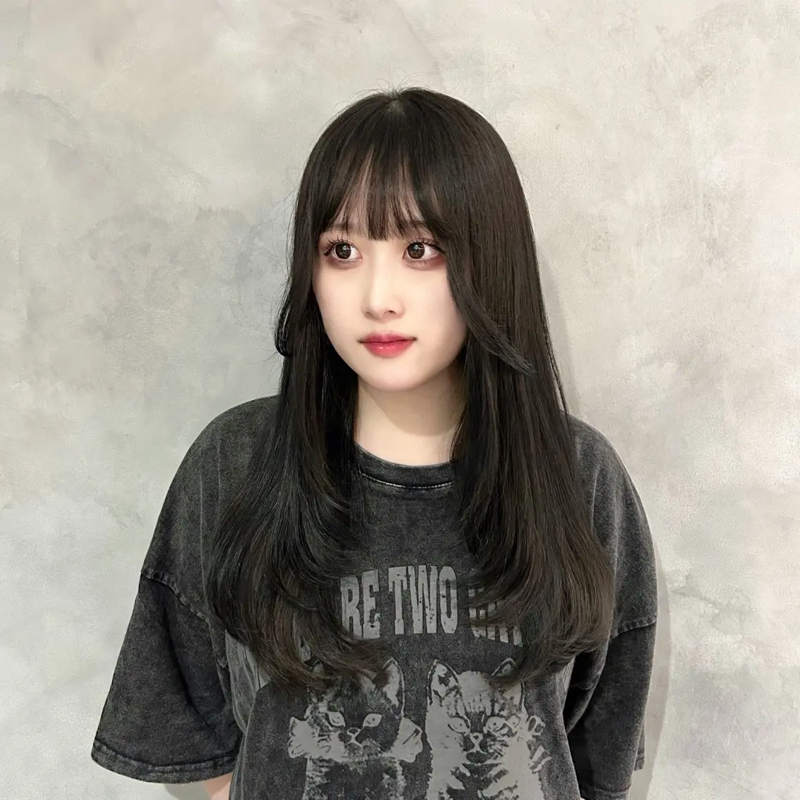 ロング レイヤーカット 谷 亜澄のヘアスタイル