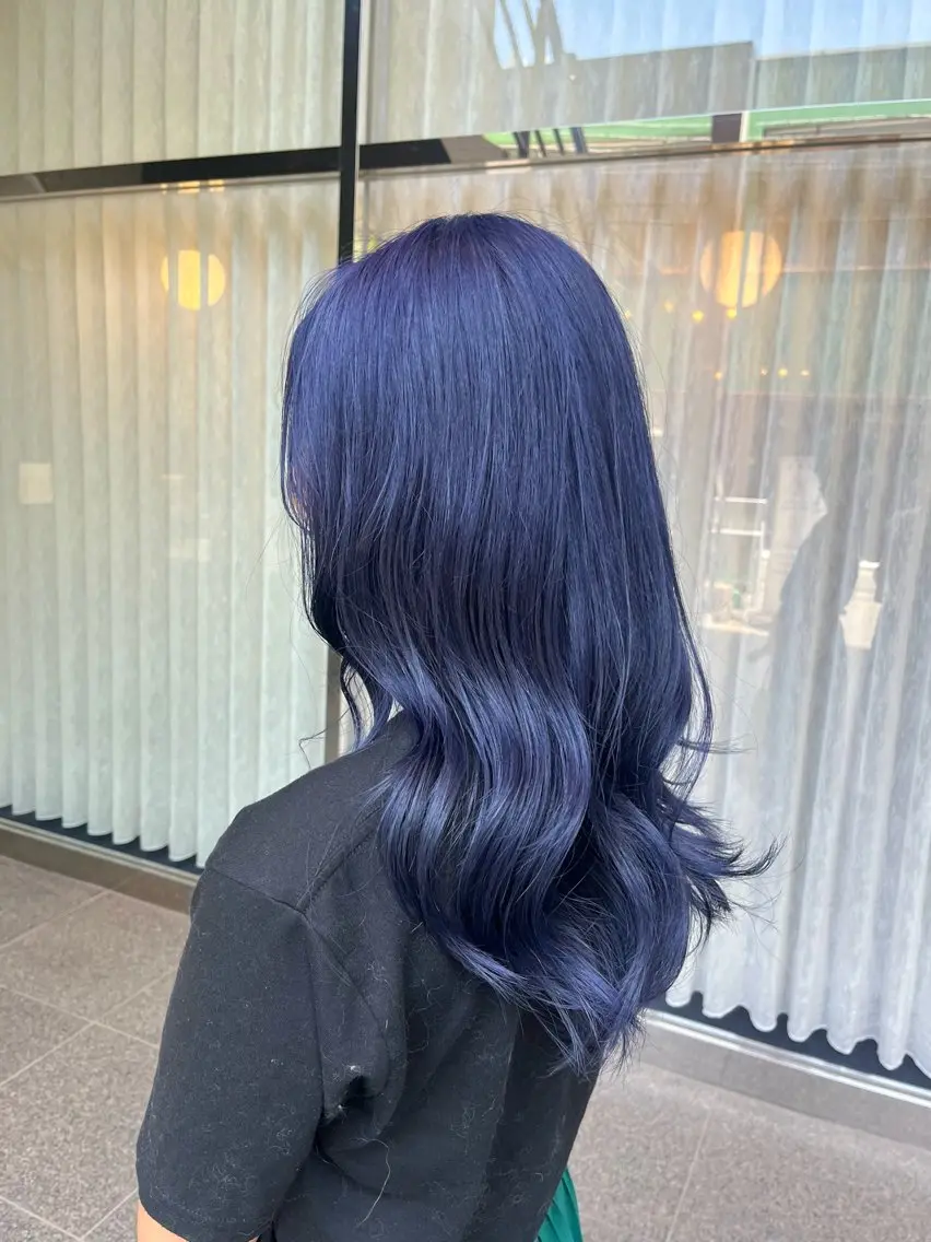 カラー ブルーカラー ブルーラベンダー ラベンダーカラー 梶原 美保のヘアスタイル