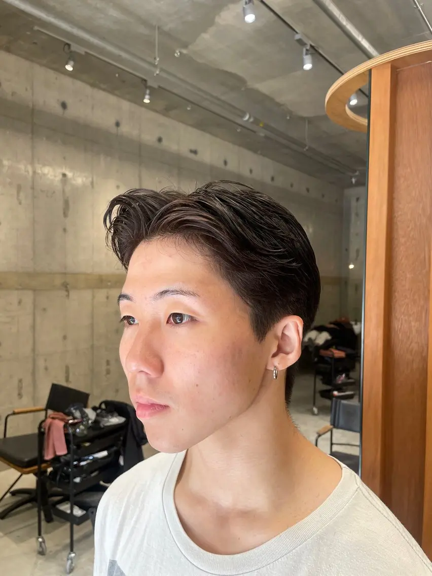 ショート 西宮北口メンズパーマ 鮫島竜海のヘアスタイル