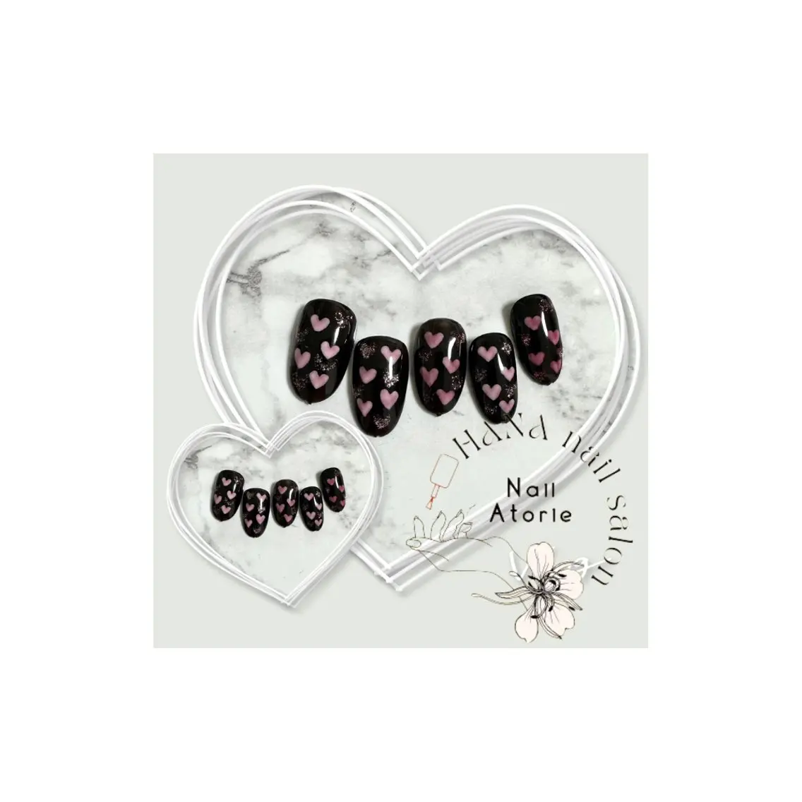 ネイル ハート バレンタイン HaNA 　nail salonのネイルデザイン
