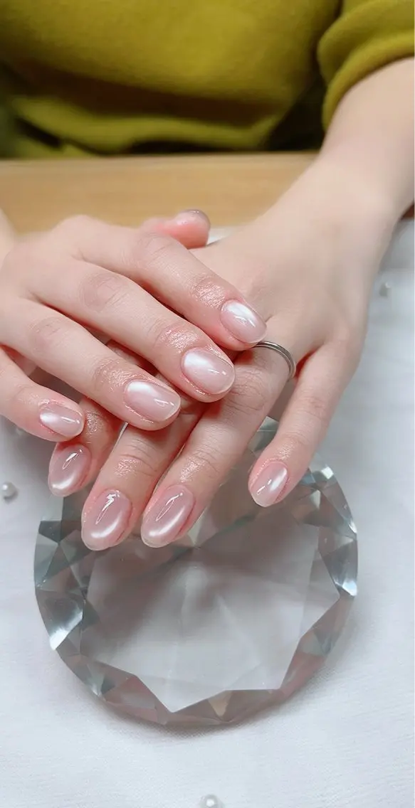 ネイル マグネットネイル マグネットワンカラー ワンカラーネイル ハンドネイル Cute Tips nailのネイルデザイン