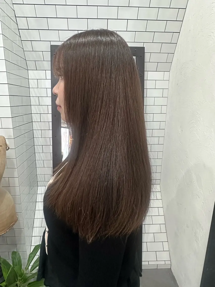 ロング カット 縮毛矯正 妙見 知洋のヘアスタイル