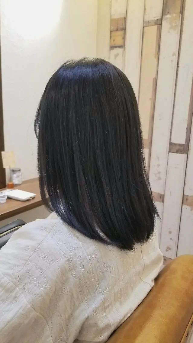 ミディアム ヘアカラー 松江 幸世のヘアスタイル