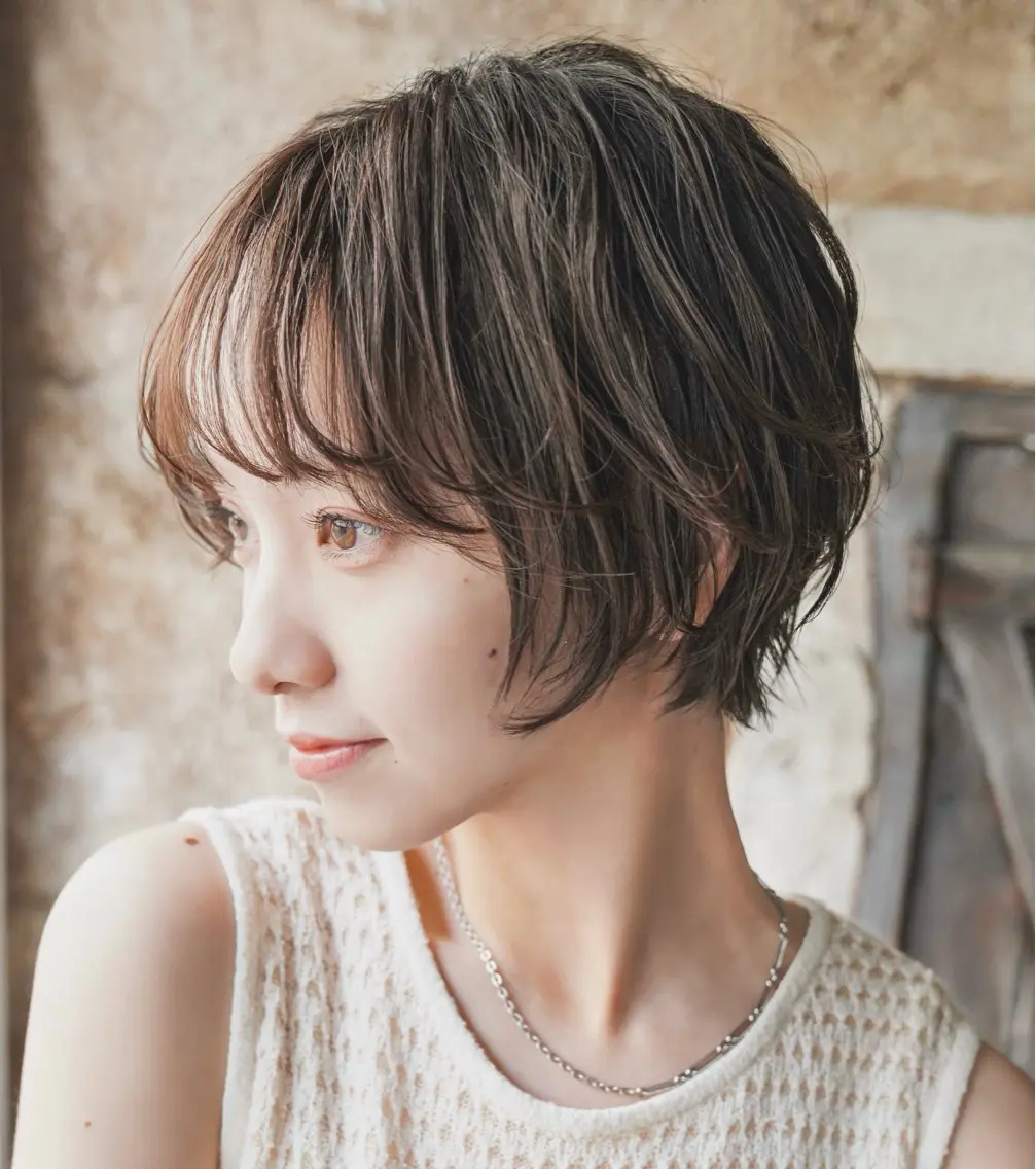 ショート ショートボブ ボブ ショートヘア 髪質改善/透明感 カラー高山奈夕のヘアスタイル