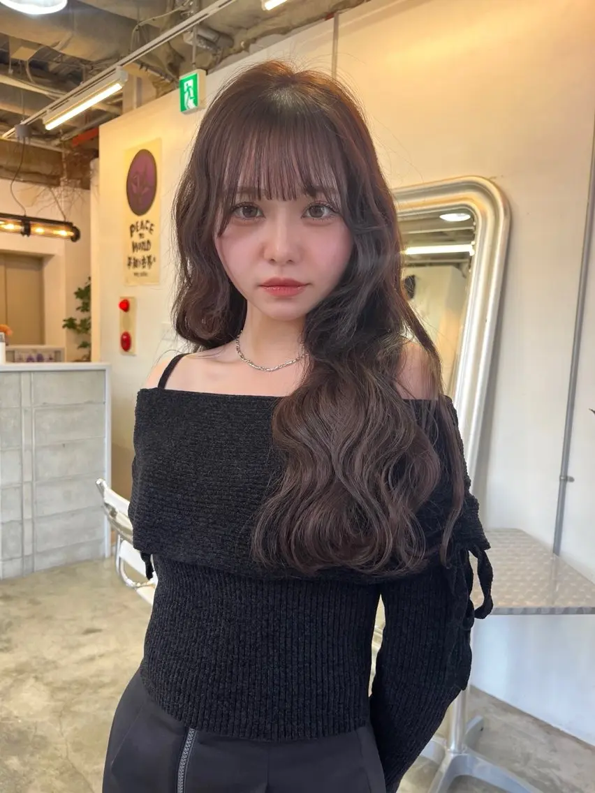 カラー ヘアカラー トリートメント ness 一花のヘアスタイル